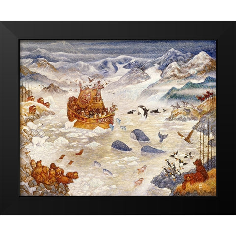 Northern Noah Black Modern Wood Framed Art Print by Bell, Bill