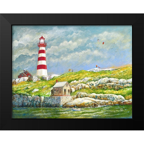 Lands End Light Black Modern Wood Framed Art Print by Bell, Bill