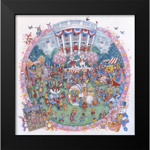 Easter At The White House (Pc) Black Modern Wood Framed Art Print by Bell, Bill