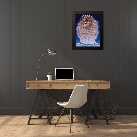 Cat Heaven Black Modern Wood Framed Art Print by Bell, Bill