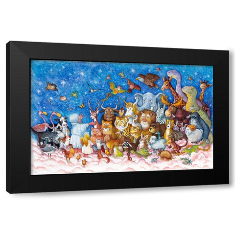 But Still The Work Continued Black Modern Wood Framed Art Print with Double Matting by Bell, Bill
