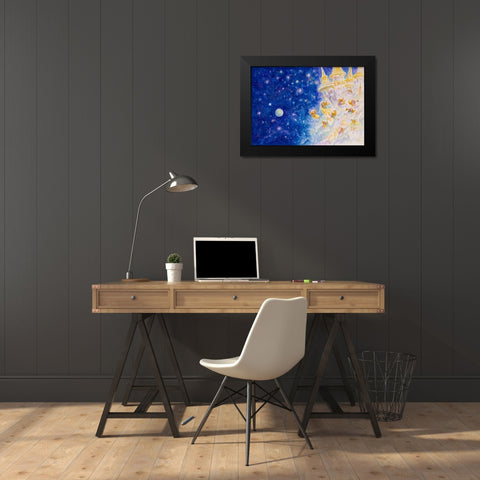 One Starry Day Black Modern Wood Framed Art Print by Bell, Bill