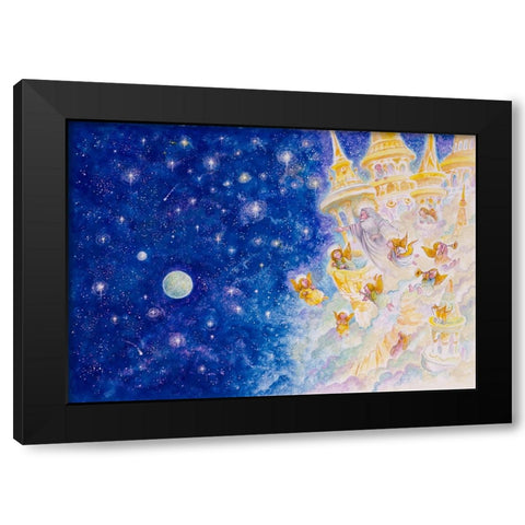 One Starry Day Black Modern Wood Framed Art Print by Bell, Bill