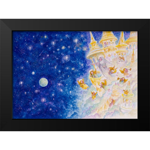 One Starry Day Black Modern Wood Framed Art Print by Bell, Bill
