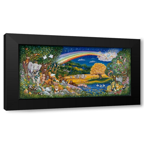 Put Them In The Garden Black Modern Wood Framed Art Print by Bell, Bill