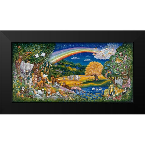 Put Them In The Garden Black Modern Wood Framed Art Print by Bell, Bill