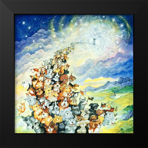 And God Created Dogs 2 Black Modern Wood Framed Art Print by Bell, Bill