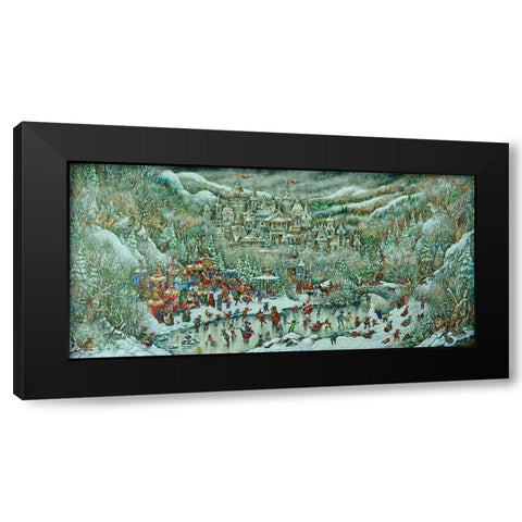 Camelot Black Modern Wood Framed Art Print with Double Matting by Bell, Bill