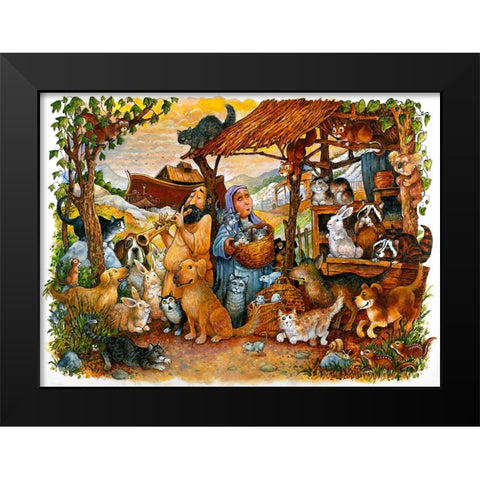 Book Image 12 Black Modern Wood Framed Art Print by Bell, Bill