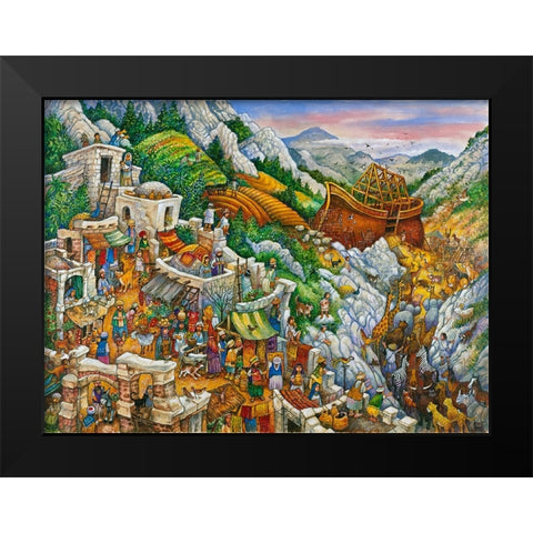 Book Image 13 Black Modern Wood Framed Art Print by Bell, Bill
