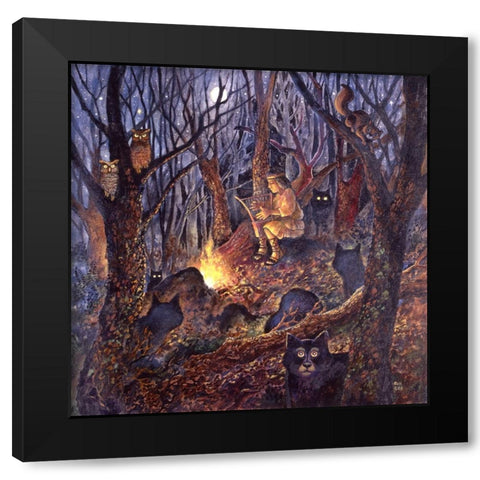 David/23Rd Psalm Black Modern Wood Framed Art Print by Bell, Bill