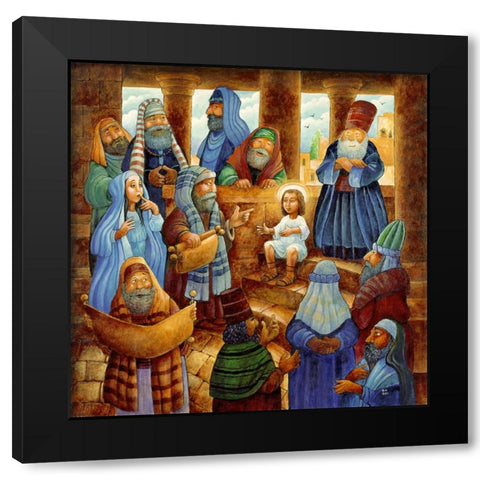 J C In Temple Black Modern Wood Framed Art Print with Double Matting by Bell, Bill