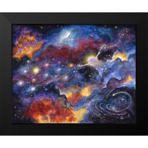 Creation Of Universe Black Modern Wood Framed Art Print by Bell, Bill