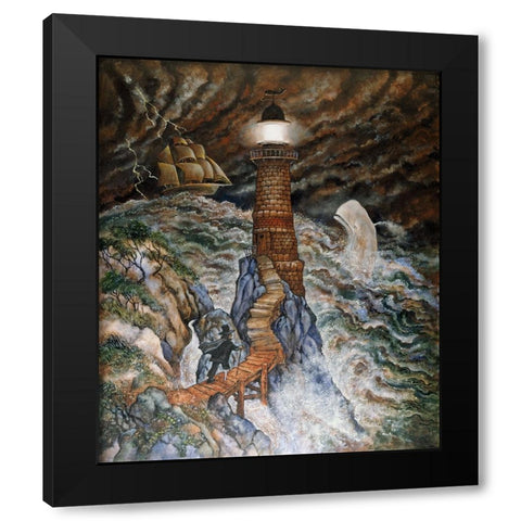 Ahabs Light Black Modern Wood Framed Art Print by Bell, Bill