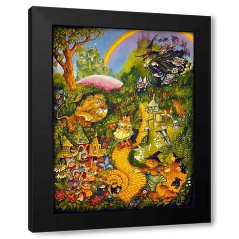 Oz Black Modern Wood Framed Art Print by Bell, Bill