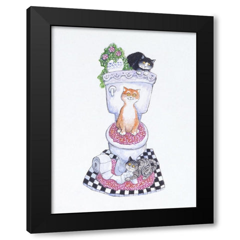 John Cats Black Modern Wood Framed Art Print with Double Matting by Bell, Bill