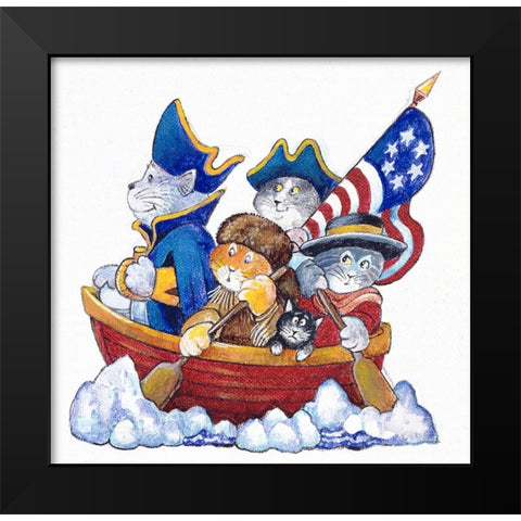 Potomac Cats Black Modern Wood Framed Art Print by Bell, Bill