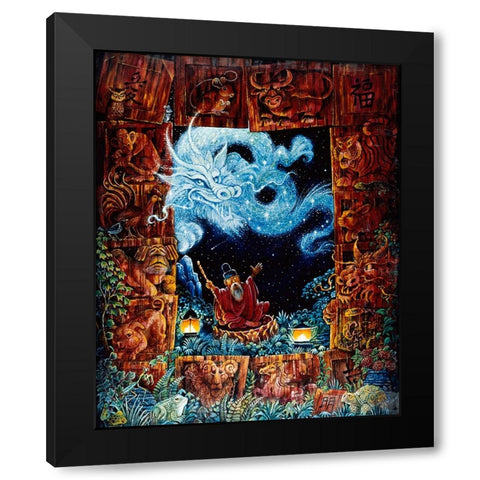 Year Of The Dragon (2000) Black Modern Wood Framed Art Print by Bell, Bill