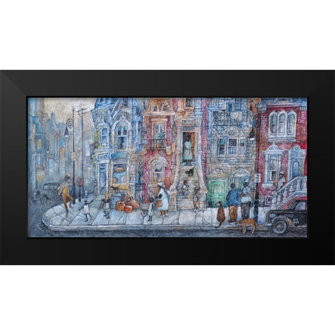 Mister Bojangles Black Modern Wood Framed Art Print by Bell, Bill