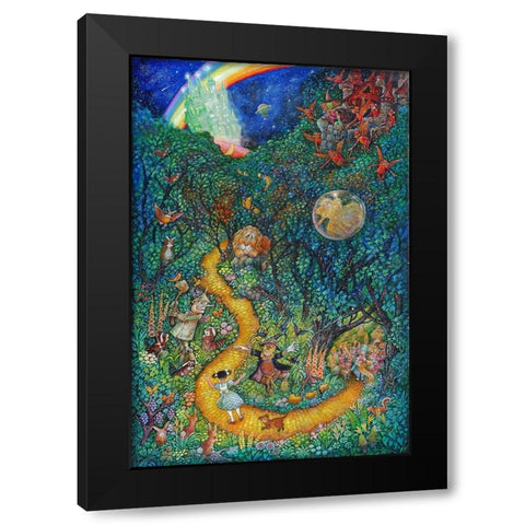 Off to See the Wizard Black Modern Wood Framed Art Print by Bell, Bill