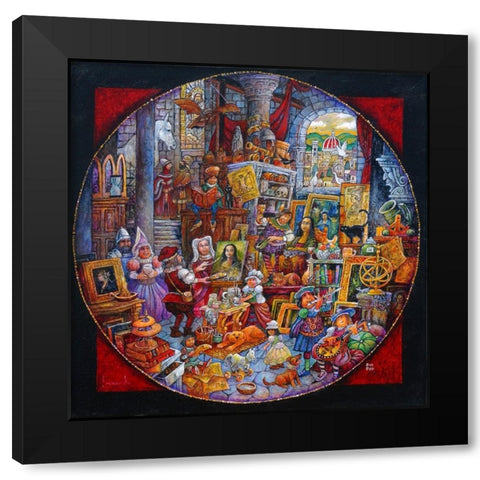 Leonardoâ€™s Masterpiece Black Modern Wood Framed Art Print by Bell, Bill