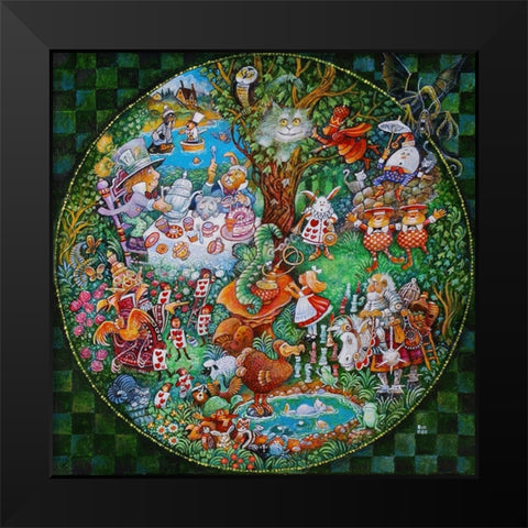 Another Day In Wonderland Black Modern Wood Framed Art Print by Bell, Bill