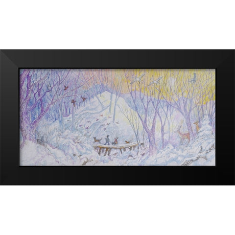 Early Birds Black Modern Wood Framed Art Print by Bell, Bill