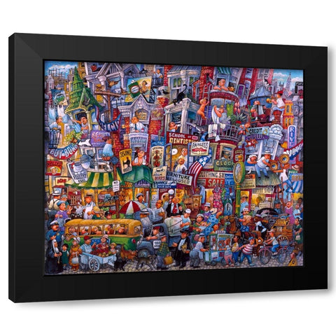 Where I Show Up... Black Modern Wood Framed Art Print with Double Matting by Bell, Bill