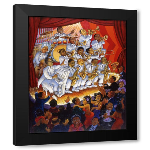 Stompin At The Savoy Black Modern Wood Framed Art Print by Bell, Bill
