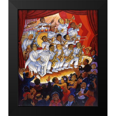 Stompin At The Savoy Black Modern Wood Framed Art Print by Bell, Bill