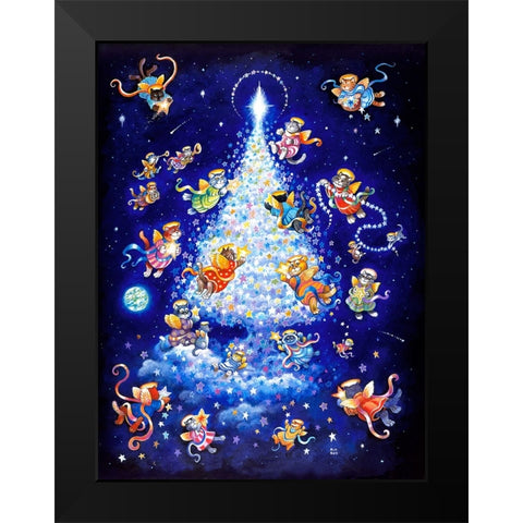 The Star Tree - Rectangle Black Modern Wood Framed Art Print by Bell, Bill