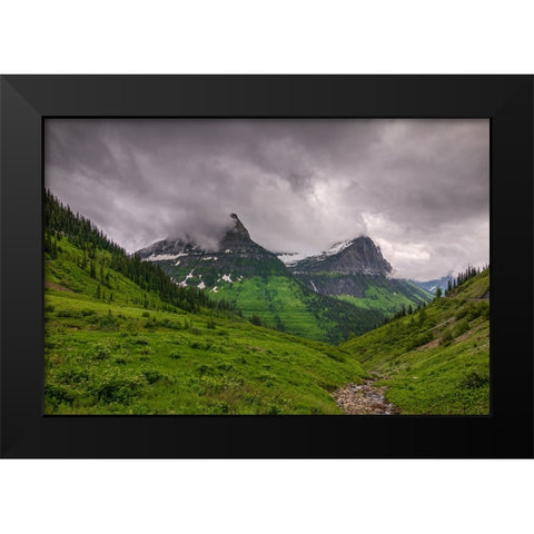 A Storm Brewing Black Modern Wood Framed Art Print by Sherrell, Bill
