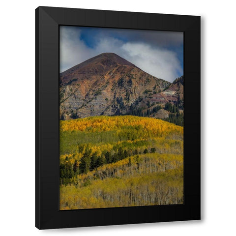 Autumn Mountain Near Crested Butte Black Modern Wood Framed Art Print by Sherrell, Bill