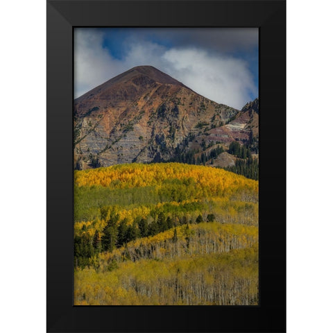 Autumn Mountain Near Crested Butte Black Modern Wood Framed Art Print by Sherrell, Bill