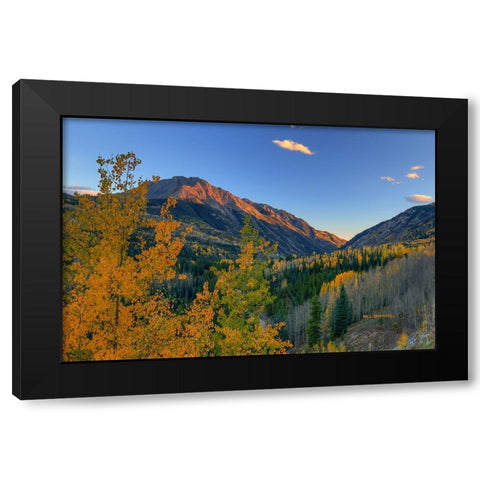 Autumn Sunset-Rocky Mountain Style Black Modern Wood Framed Art Print by Sherrell, Bill