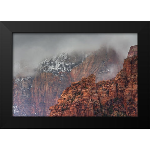 Behind The Veil Black Modern Wood Framed Art Print by Sherrell, Bill