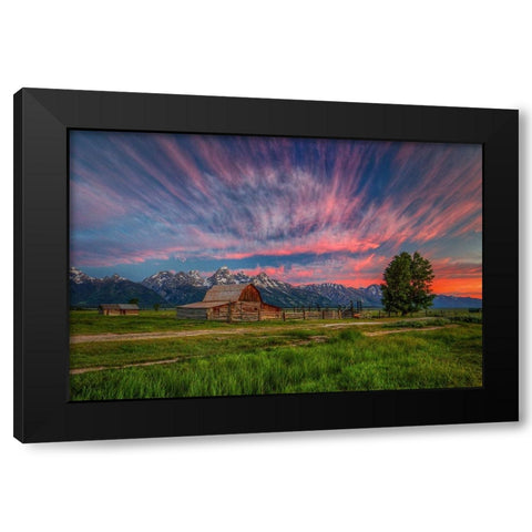 Beneath Teton Glory Black Modern Wood Framed Art Print with Double Matting by Sherrell, Bill