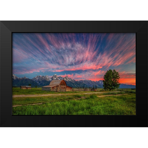 Beneath Teton Glory Black Modern Wood Framed Art Print by Sherrell, Bill