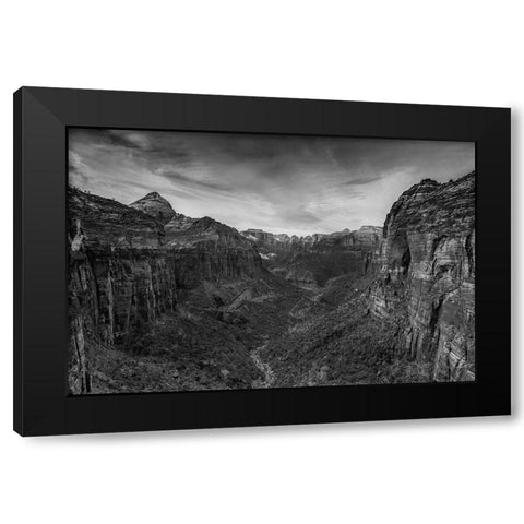 Canyon Walls Black Modern Wood Framed Art Print with Double Matting by Sherrell, Bill