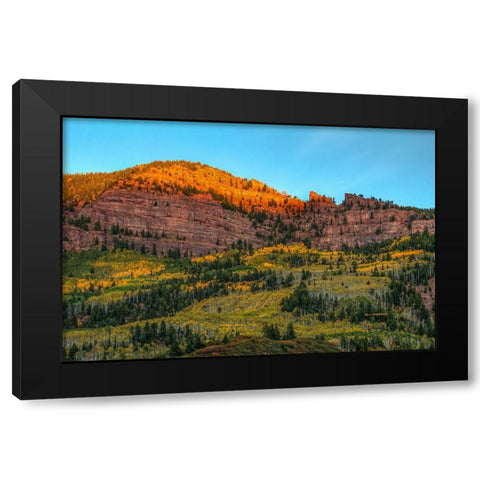 Cliffhanger Autumn Black Modern Wood Framed Art Print with Double Matting by Sherrell, Bill