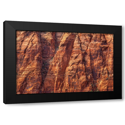 Cliffhanger Black Modern Wood Framed Art Print by Sherrell, Bill