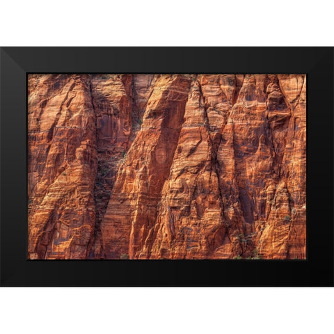Cliffhanger Black Modern Wood Framed Art Print by Sherrell, Bill