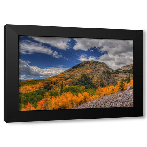 Color In The Clouds Black Modern Wood Framed Art Print by Sherrell, Bill