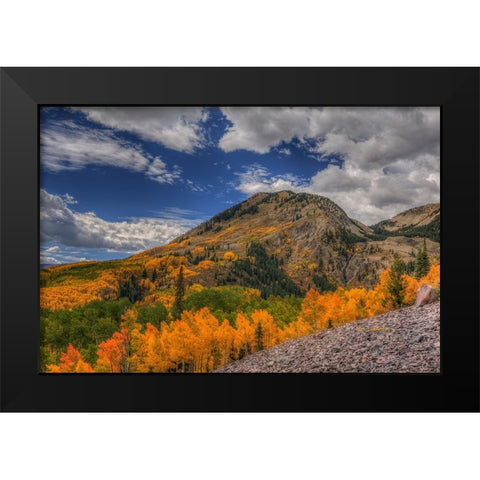Color In The Clouds Black Modern Wood Framed Art Print by Sherrell, Bill