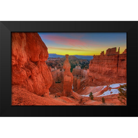 Dawn Over Thors Hammer Black Modern Wood Framed Art Print by Sherrell, Bill
