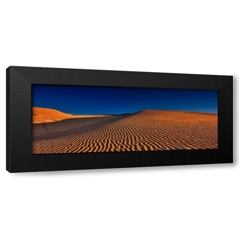 Dune Squiggles Black Modern Wood Framed Art Print by Sherrell, Bill