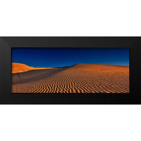 Dune Squiggles Black Modern Wood Framed Art Print by Sherrell, Bill