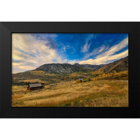 Dusk At Deep Creek Mesa Black Modern Wood Framed Art Print by Sherrell, Bill
