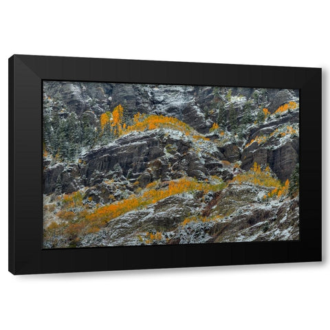 Fire And Ice Black Modern Wood Framed Art Print by Sherrell, Bill