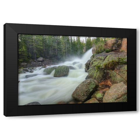 Horizontal Alberta Falls Black Modern Wood Framed Art Print with Double Matting by Sherrell, Bill